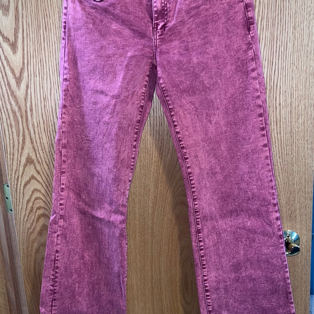 Res Flare Wide Leg Jeans with Vintage Wash